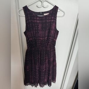 Banana republic purple plaid dress
